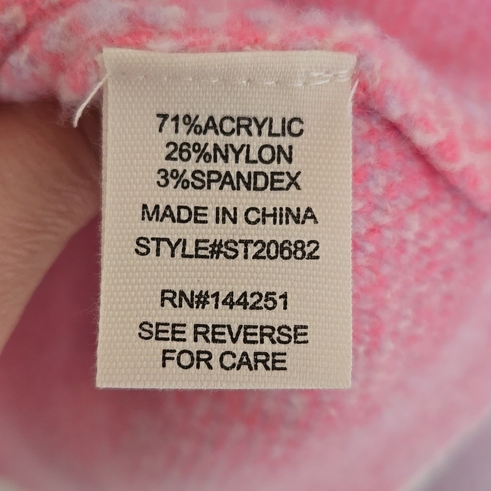 Jessica Simpson | Pink Plaid Cropped Sweater Size Small - Picture 7 of 8